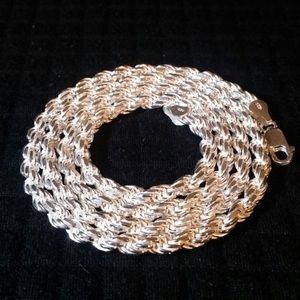 26 in 4.5mm 925 Sterling Silver Diamond Cut Chain